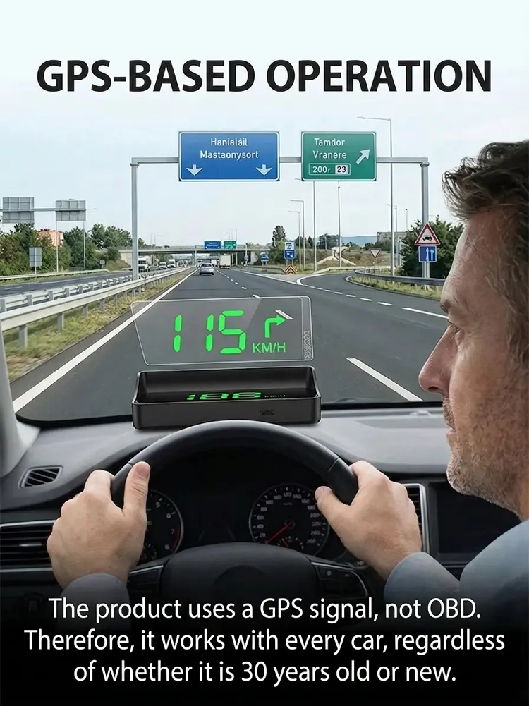 DriveSight – Smart GPS Head-Up Display Speedometer
