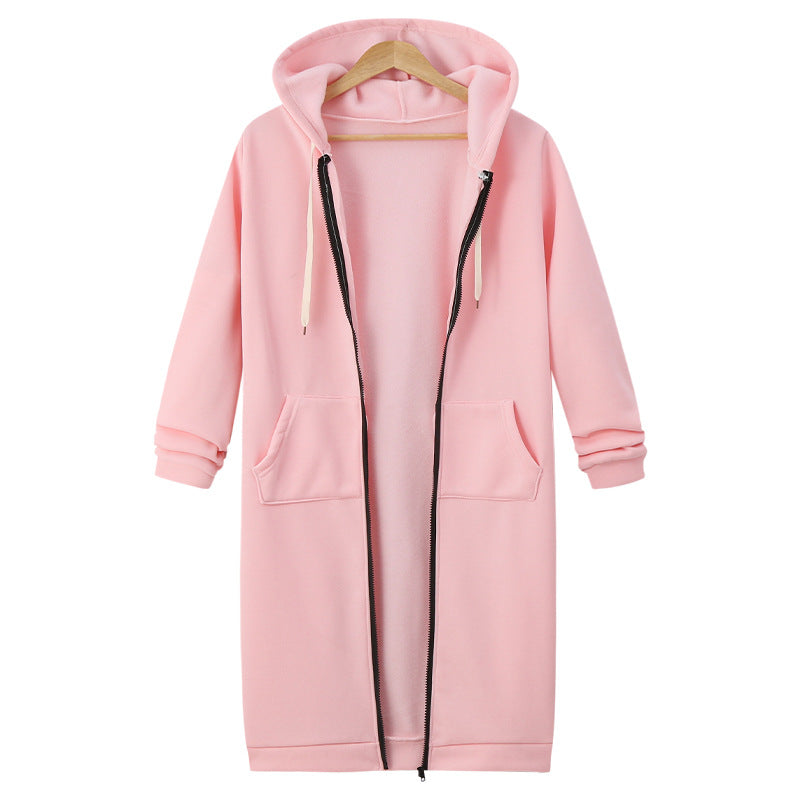 CozyHaven – Women’s Long Zip-Up Fleece Hoodie