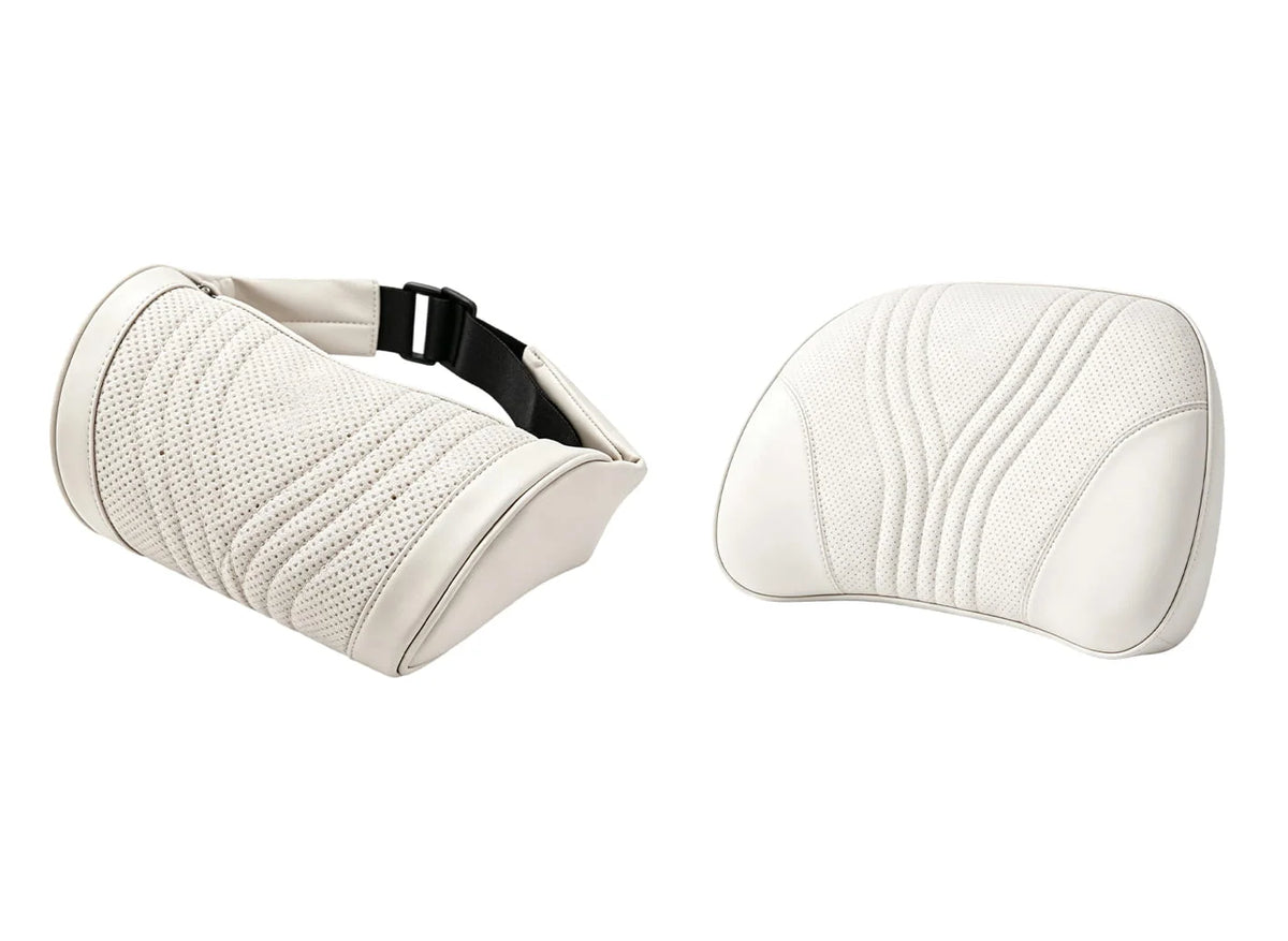 LuxeDrive – Ergonomic Car Headrest & Lumbar Cushion