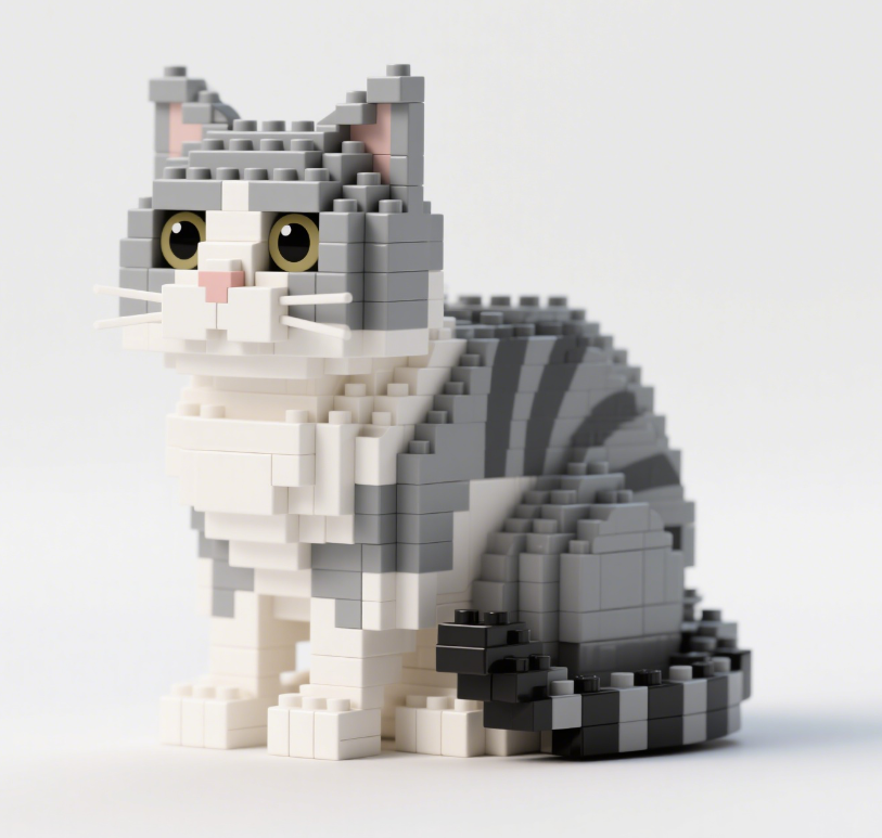 PawCraft – Detailed Feline Brick Model Collection