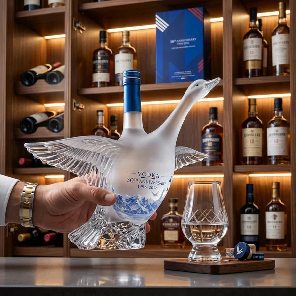 GooseCharm – Premium 3D Glass Display Figurine