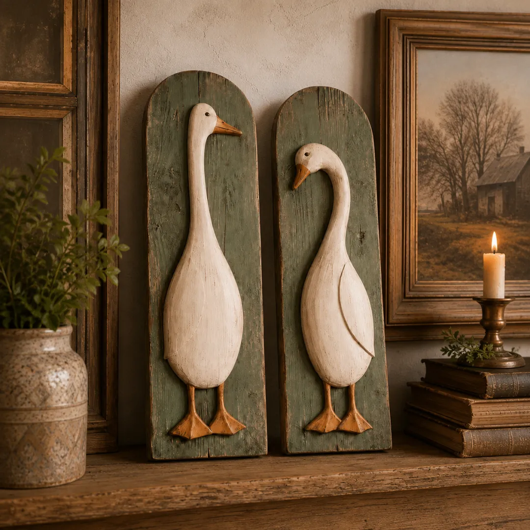 HeritageFlock – Rustic Vintage Goose Wall Art