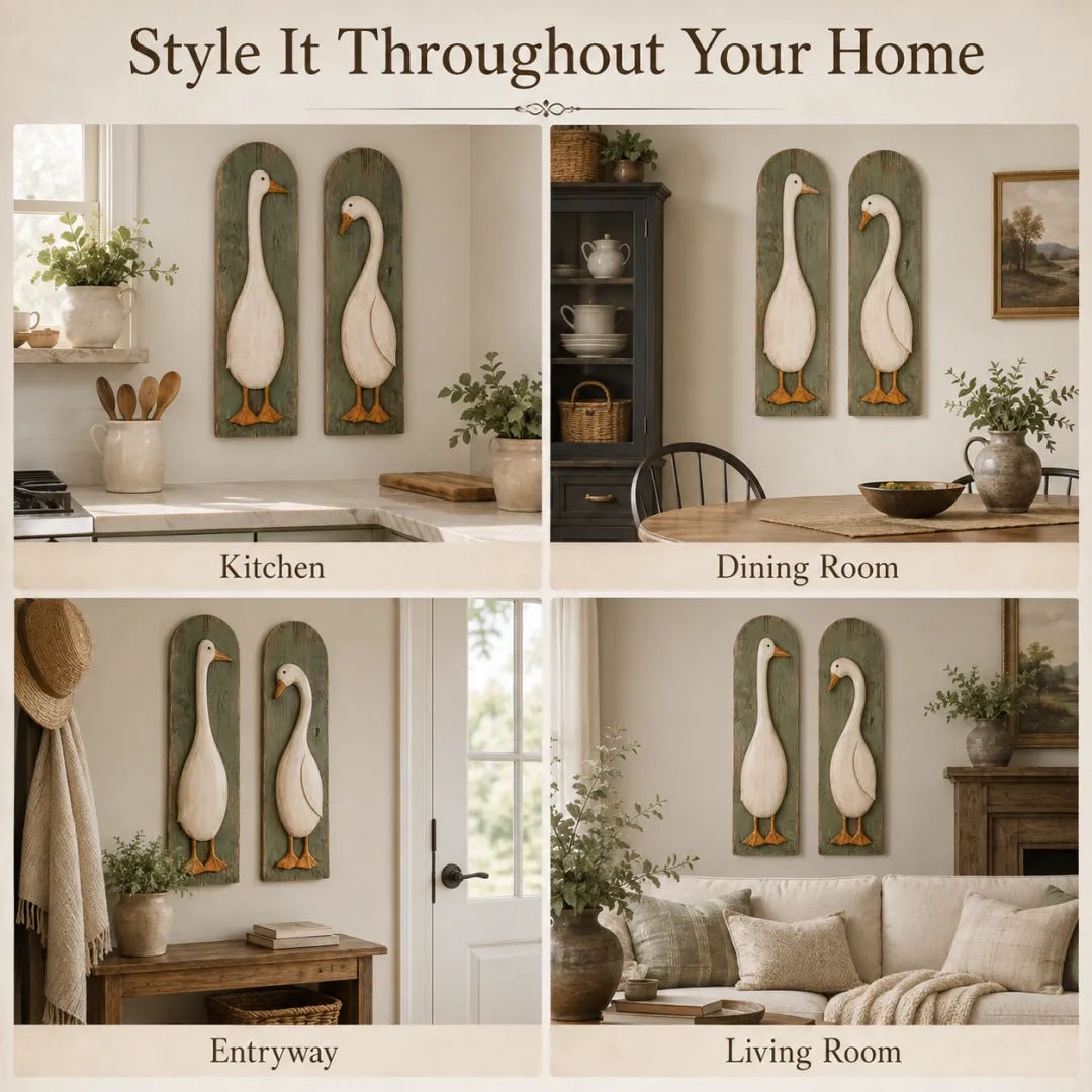 HeritageFlock – Rustic Vintage Goose Wall Art
