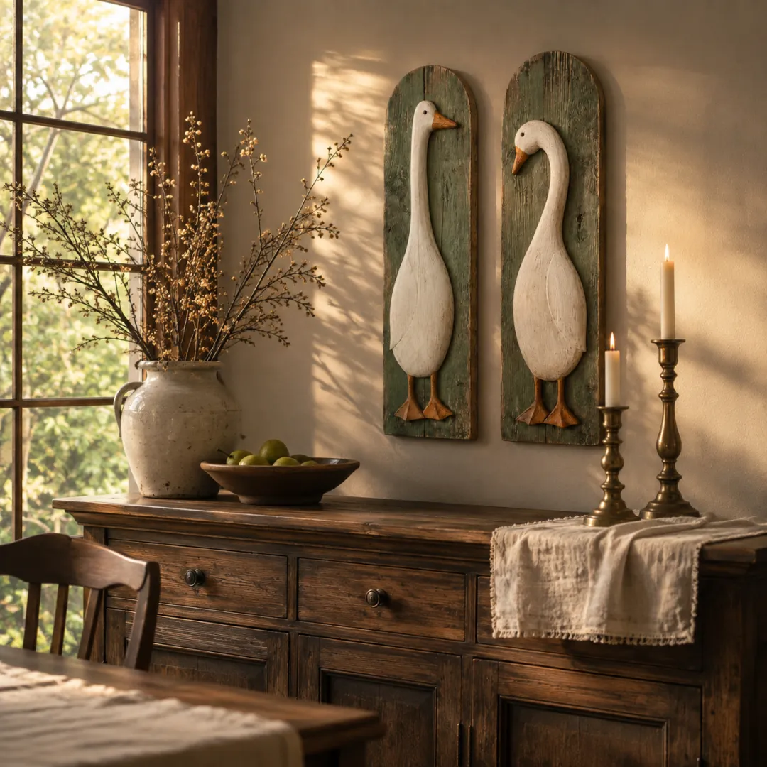 HeritageFlock – Rustic Vintage Goose Wall Art