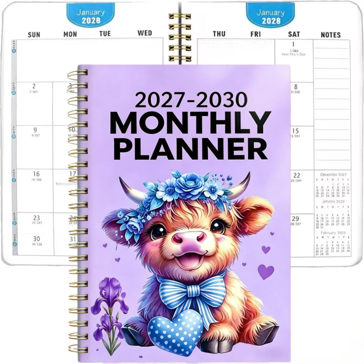 TimeNest – 2026–2030 Highland Cow 5-Year Planner