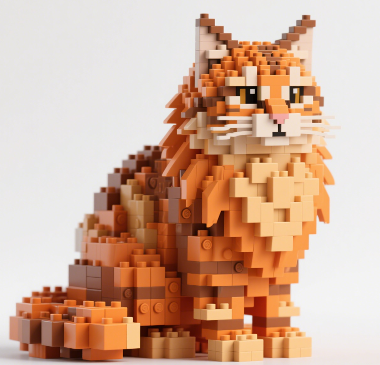 PawCraft – Detailed Feline Brick Model Collection