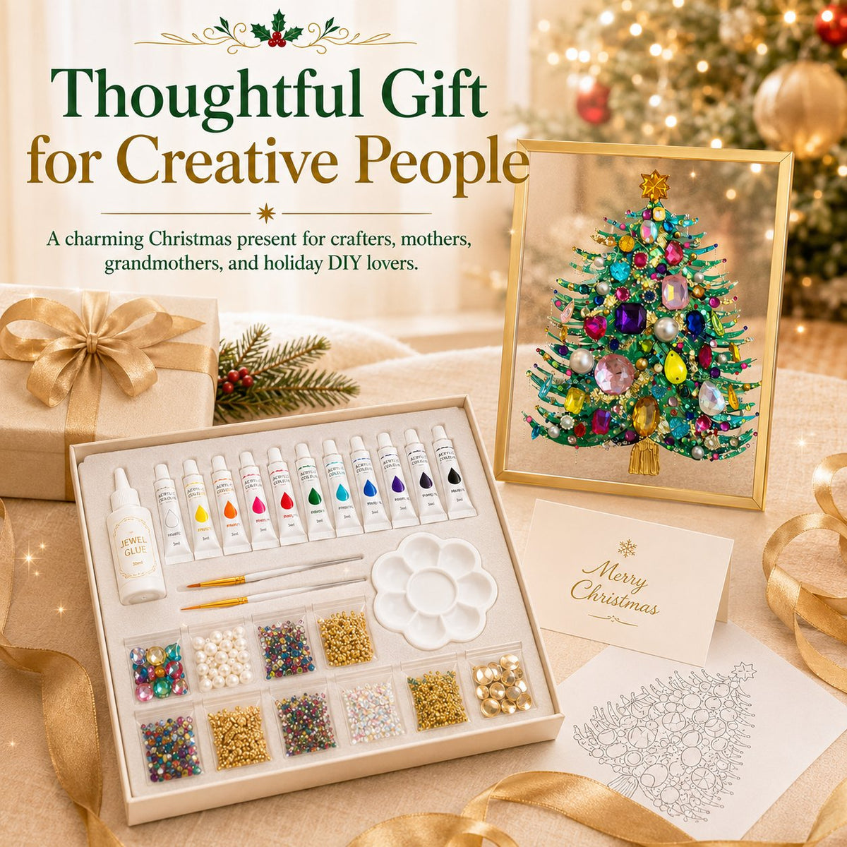 SparkleTree – Christmas Gem & Pearl Art Kit