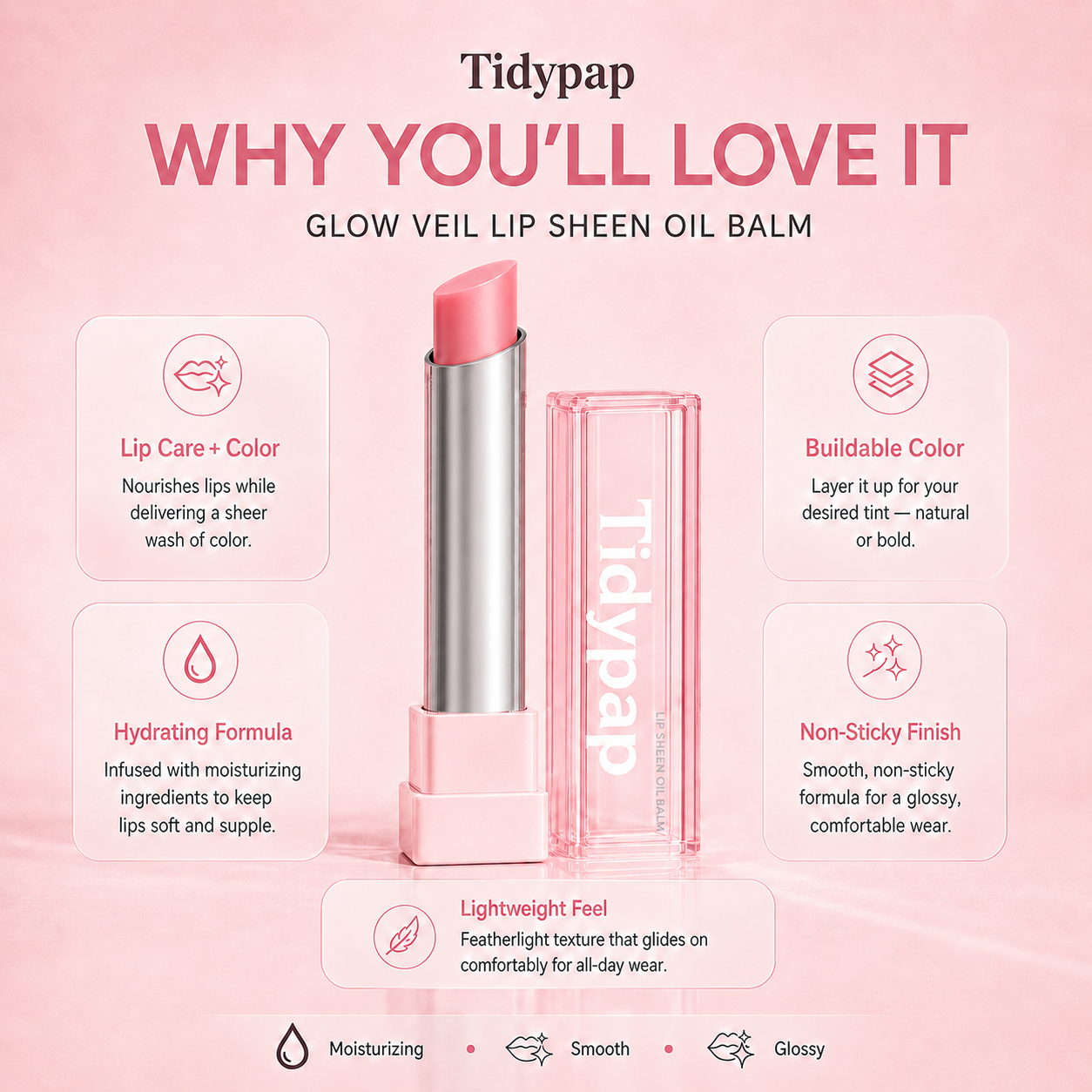 VelvetGlow – Moisturizing Lip Oil