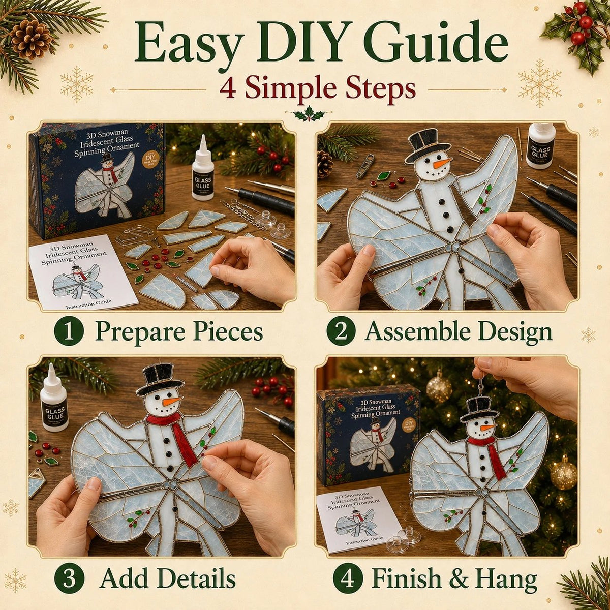 TwinkleCraft – Christmas Iridescent Suncatcher Kit