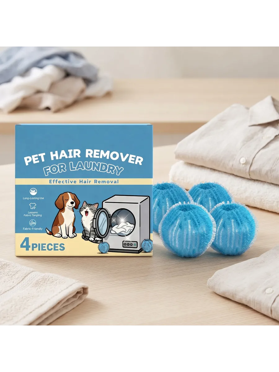 FurEase – Reusable Pet Hair Remover Laundry Balls