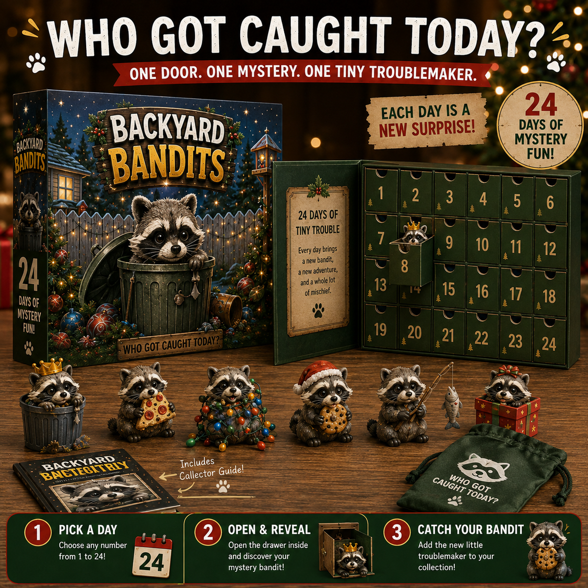 RaccoonJoy – 24-Day Mischievous Raccoon Advent Calendar