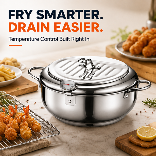 FryMaster – 304 Stainless Steel Stovetop Deep Fryer Pot