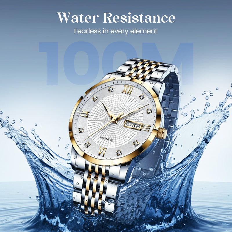 PrestigeHour – Men's Classic Waterproof Wristwatch