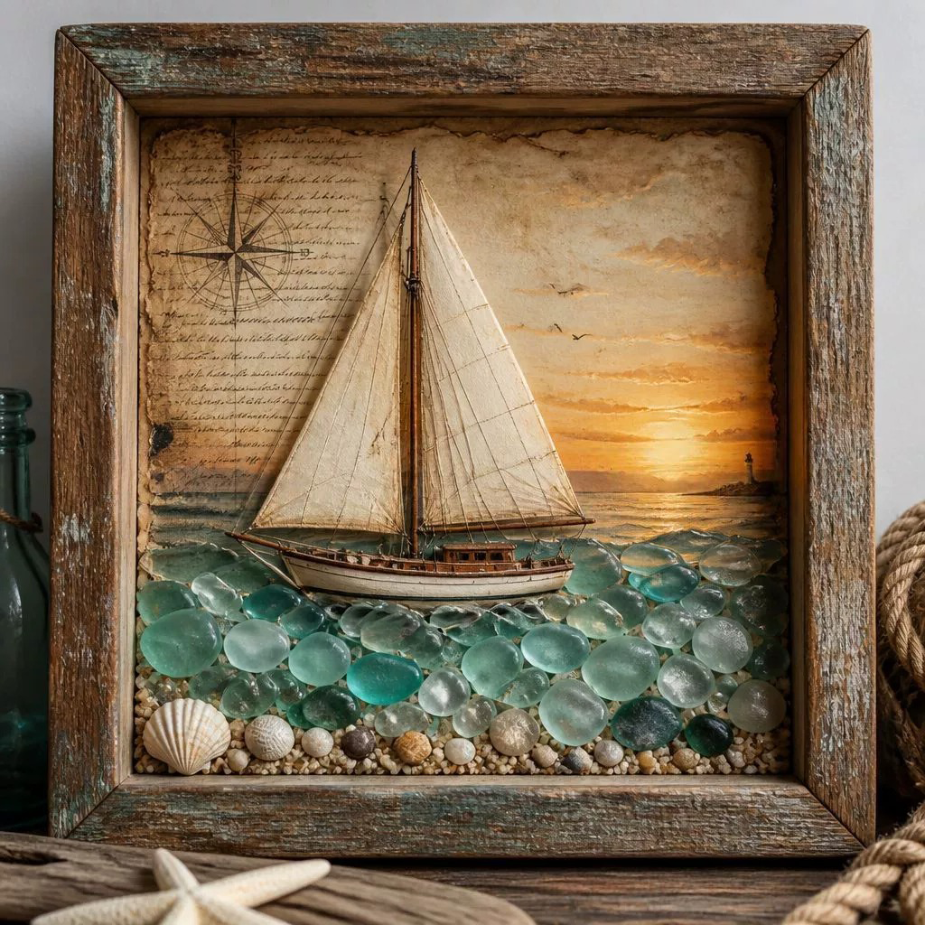 CoastalGlow – Lighthouse Shadow Box Lamp