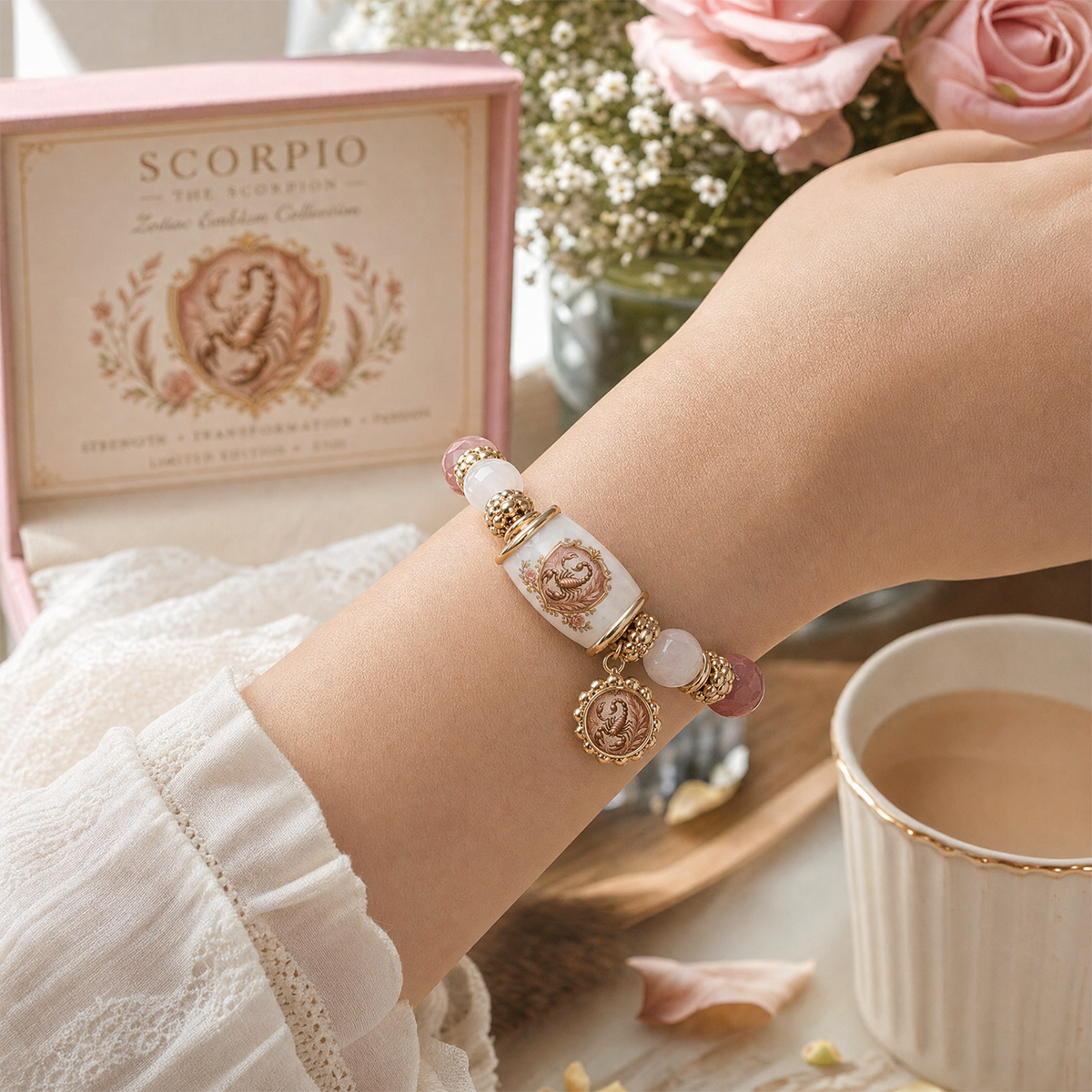 ZodiacBloom – Birth Sign Stone Charm Bracelet