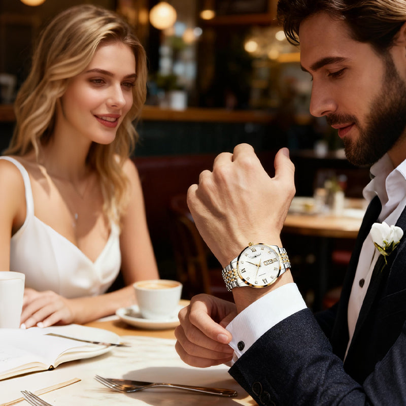 PrestigeHour – Men's Classic Waterproof Wristwatch