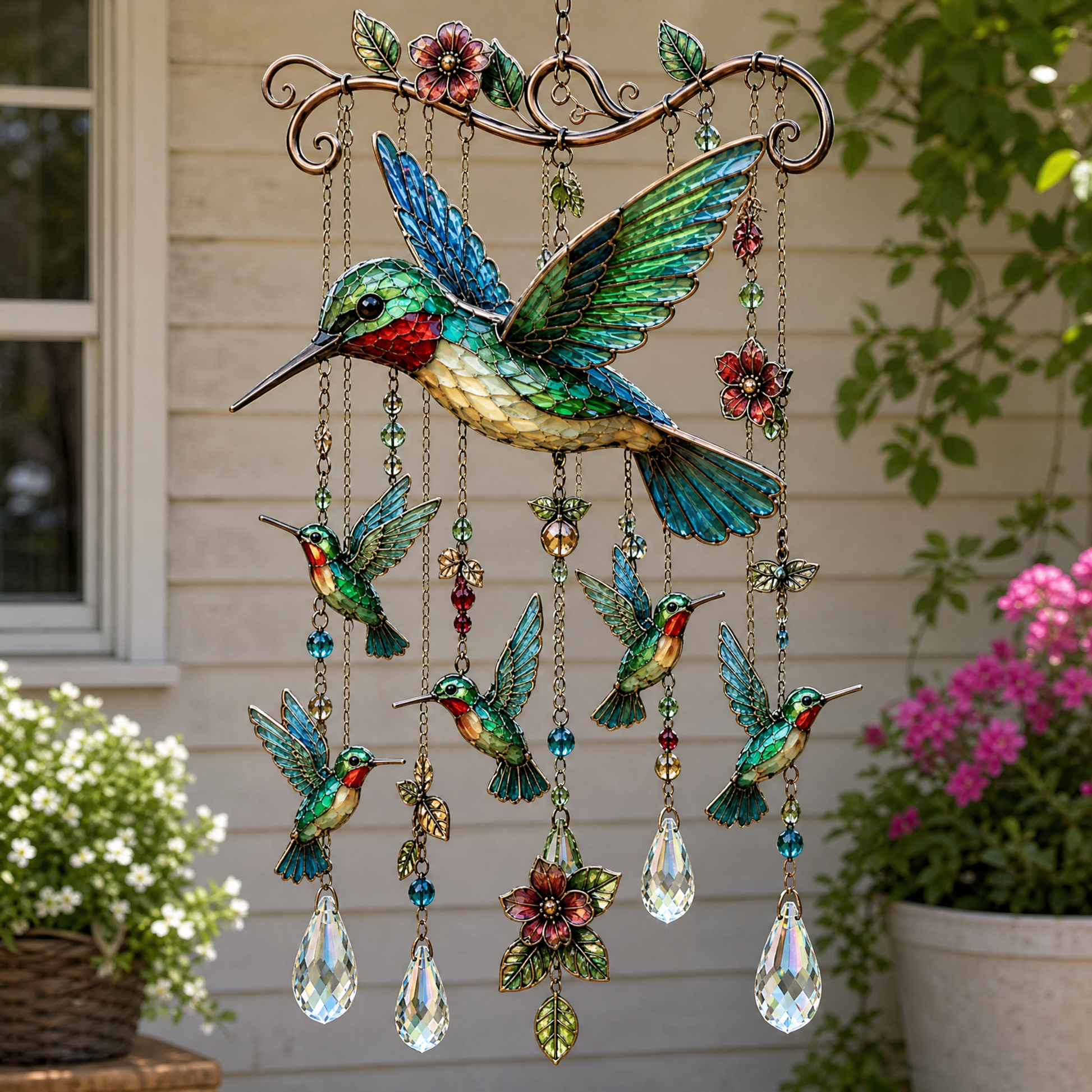CelestiChime - Hummingbird Garden Decor