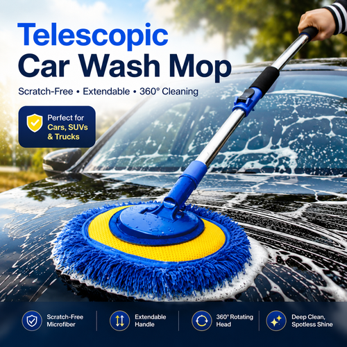 AutoSweep – Telescopic Vehicle Wash Mop