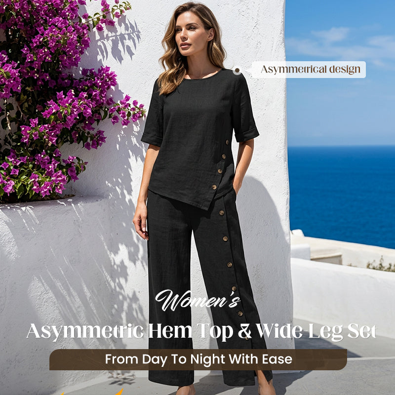 GraceFlow – Women’s Irregular Hem Matching Set