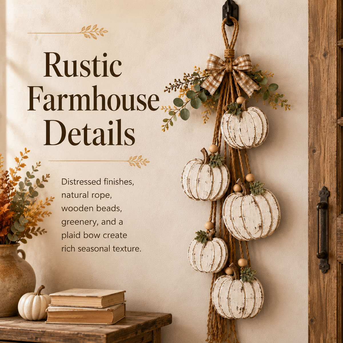 PumpkinCrest – 5-Pumpkin Fall Door Décor