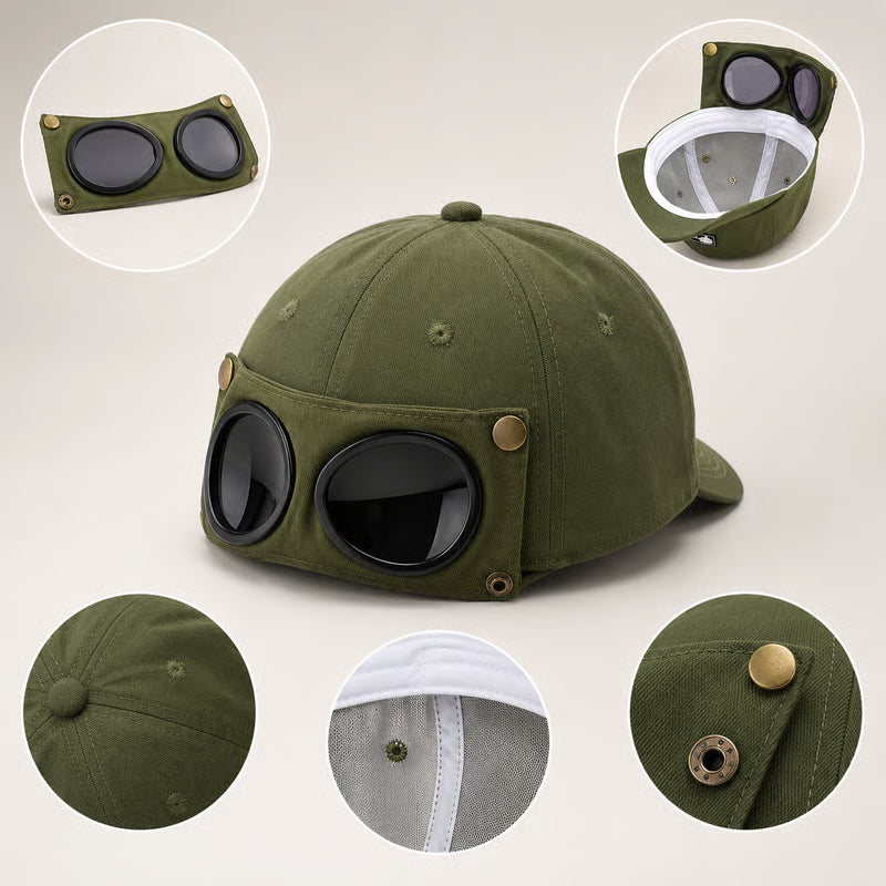 AeroVanta – Detachable Goggle Pilot Baseball Cap