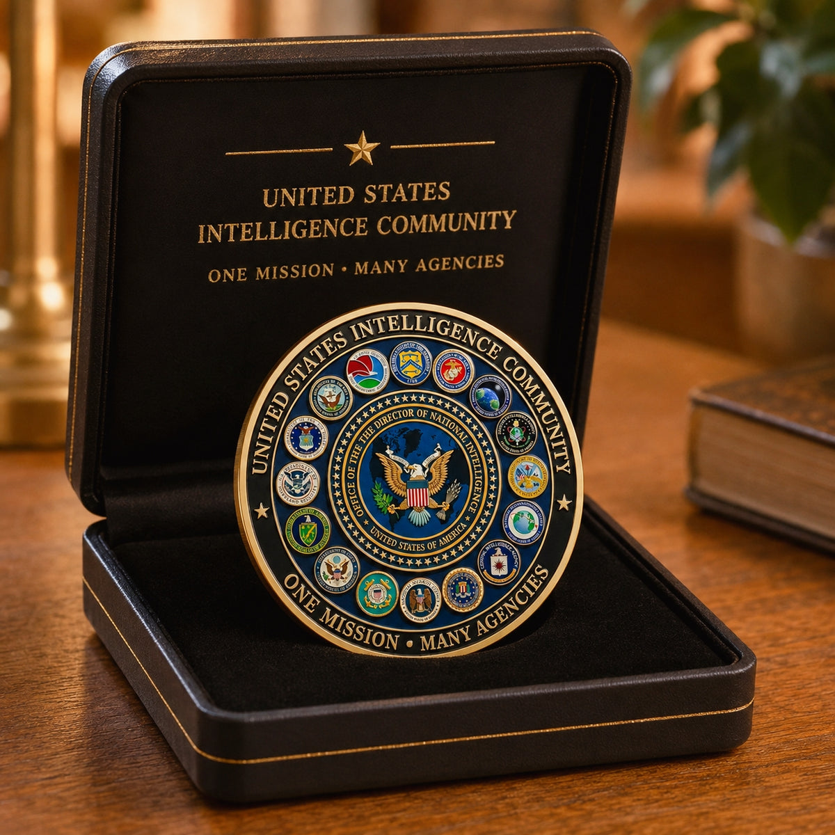 🦅U.S. Intelligence Community Commemorative Coin（Gift box included）