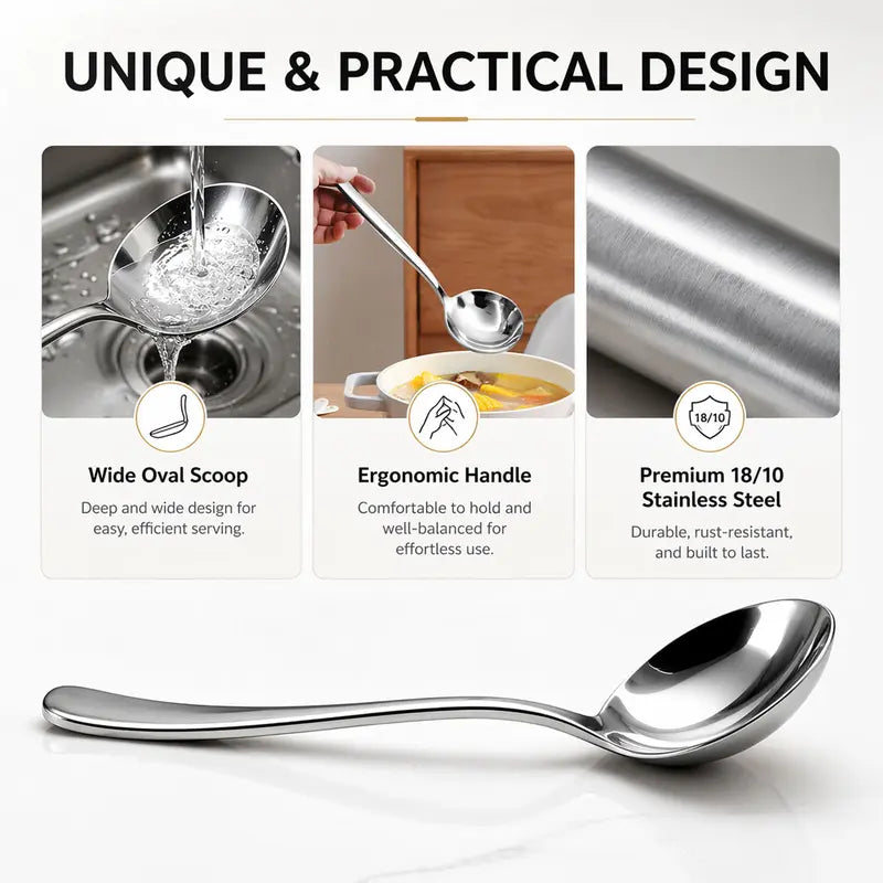 ComfortSip – Stainless Steel Dining Spoon