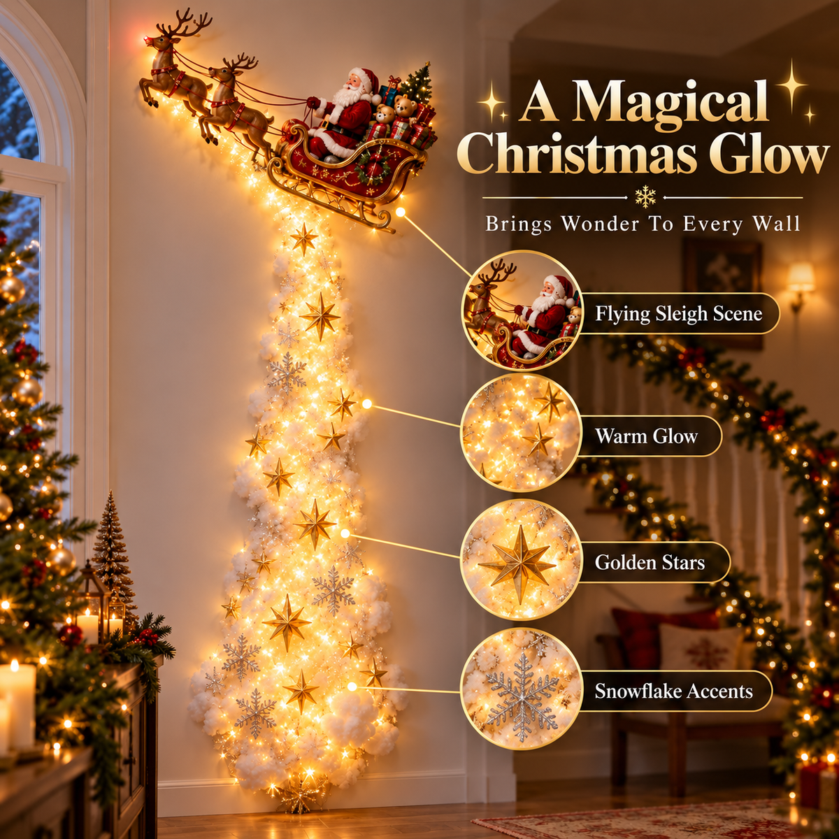 GlowHaven – Christmas Magic Trail Wall Light