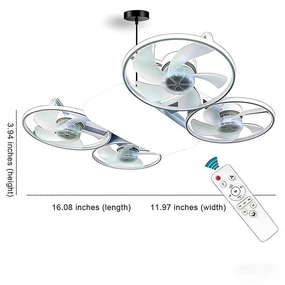 AeroLuxe – Foldable Blade Ceiling Fan Light