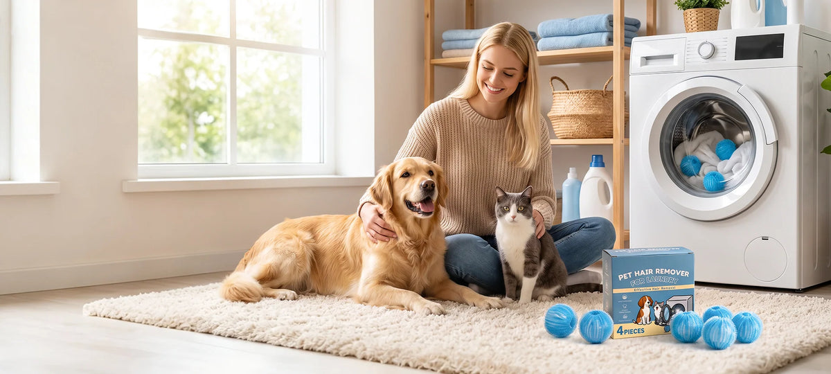 FurEase – Reusable Pet Hair Remover Laundry Balls