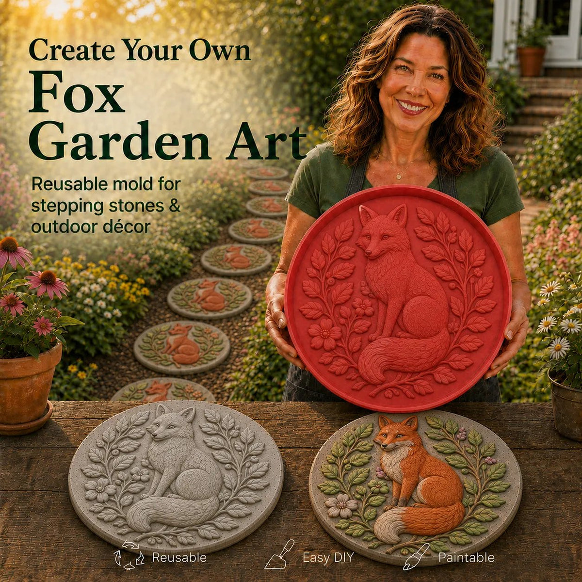 GardenMuse – Hummingbird DIY Stepping Stone Mold