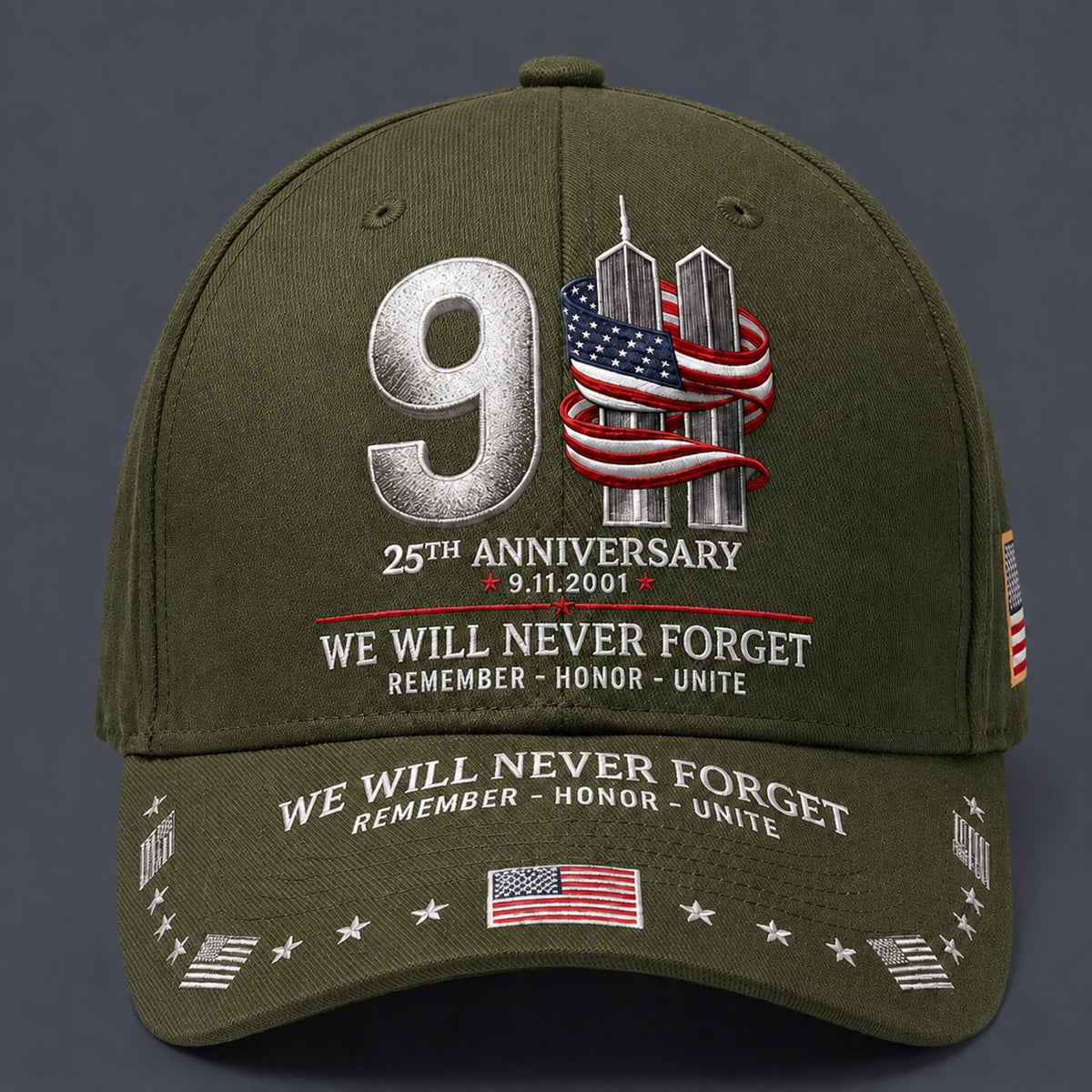 HonorCrest – 9/11 25th Anniversary Memorial Baseball Cap