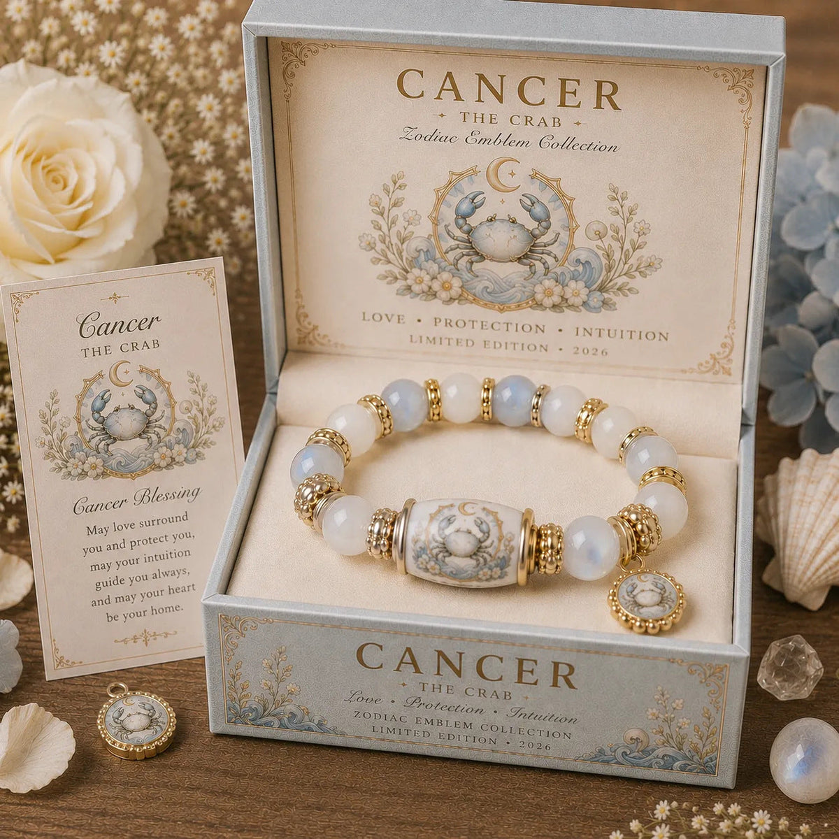 ZodiacBloom – Birth Sign Stone Charm Bracelet