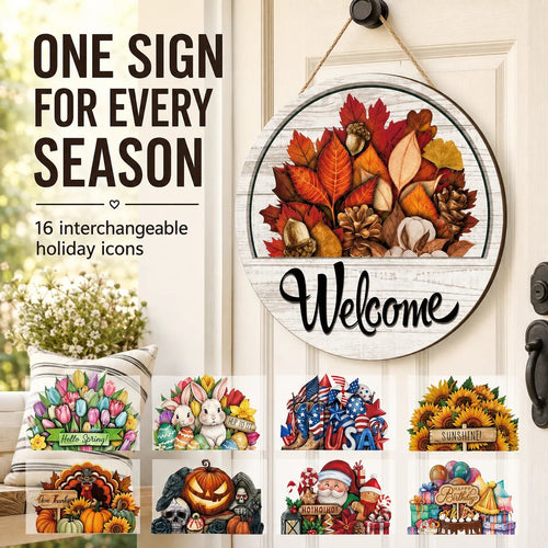 HomeHello – Interchangeable Farmhouse Door Sign