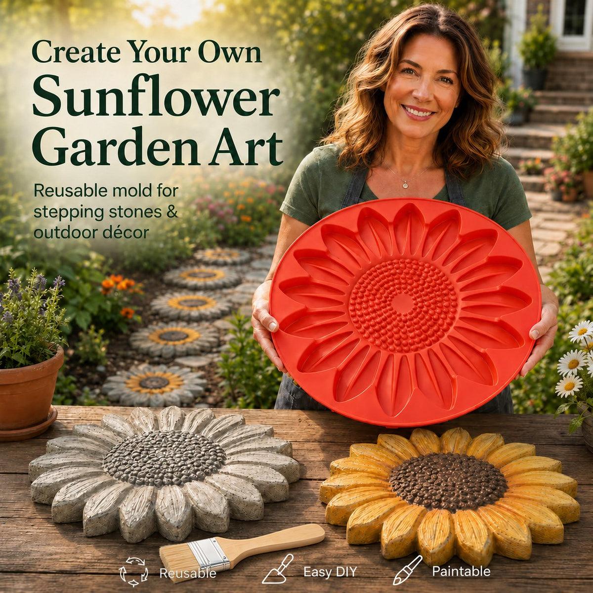 SunVera – Reusable Sunflower Garden Art Mold