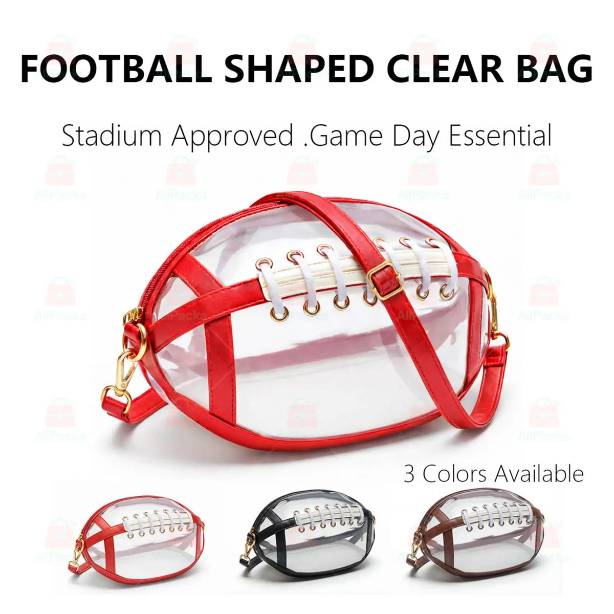 GridironCarry – Football-Inspired Clear Shoulder Bag