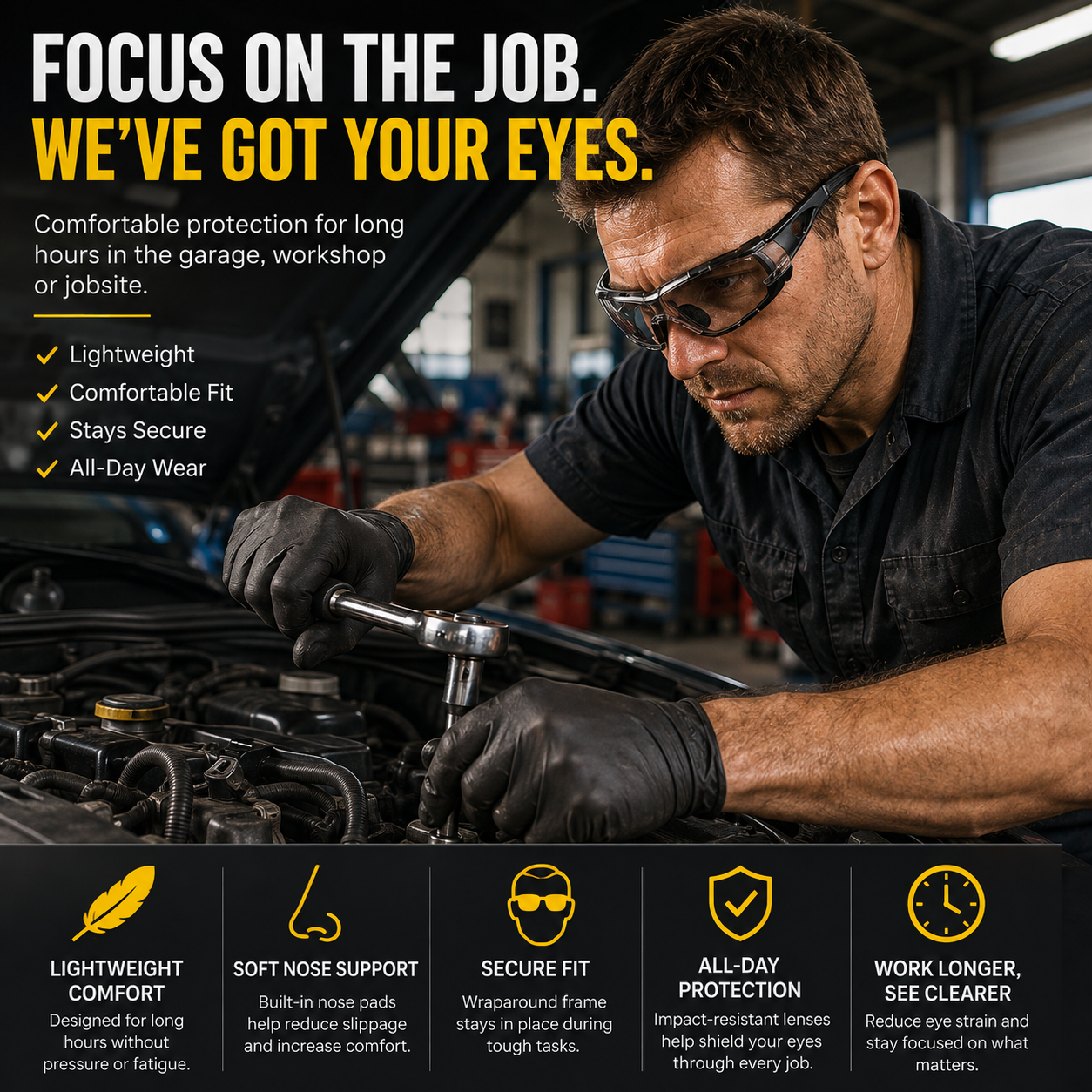 ProShade – Photochromic Wraparound Safety Glasses