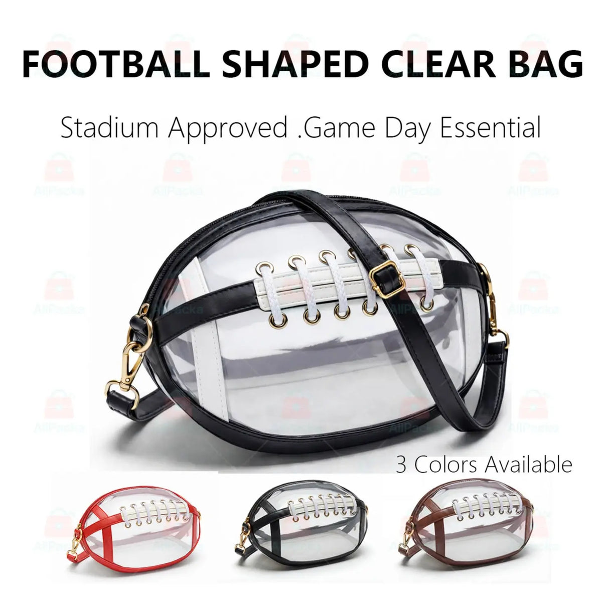 GridironCarry – Football-Inspired Clear Shoulder Bag