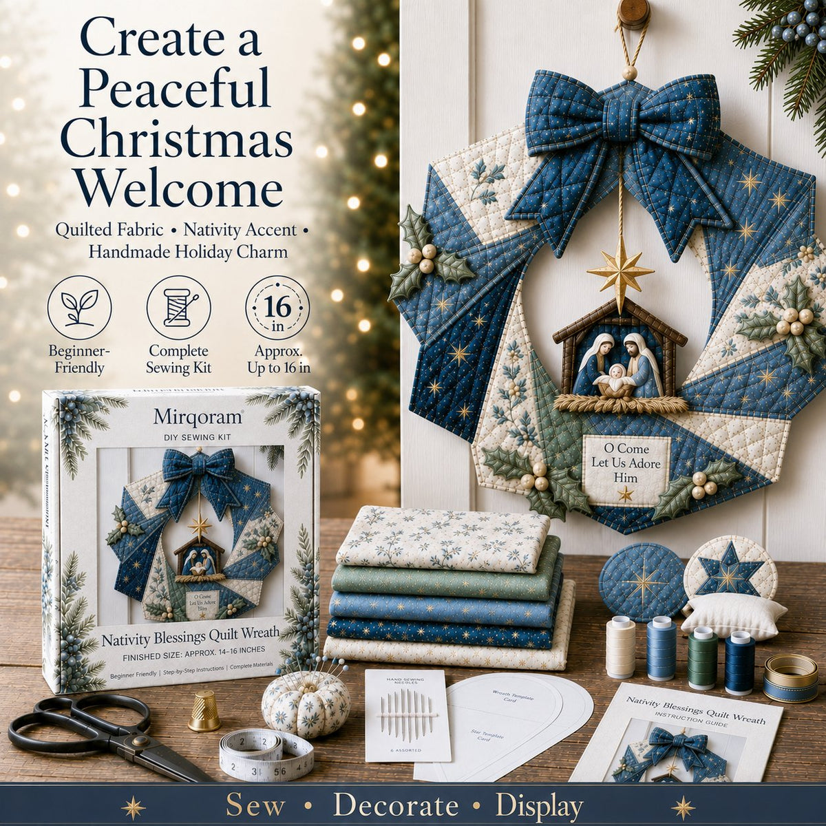 ChristmasCraft – Festive Fabric Wreath Making Kit