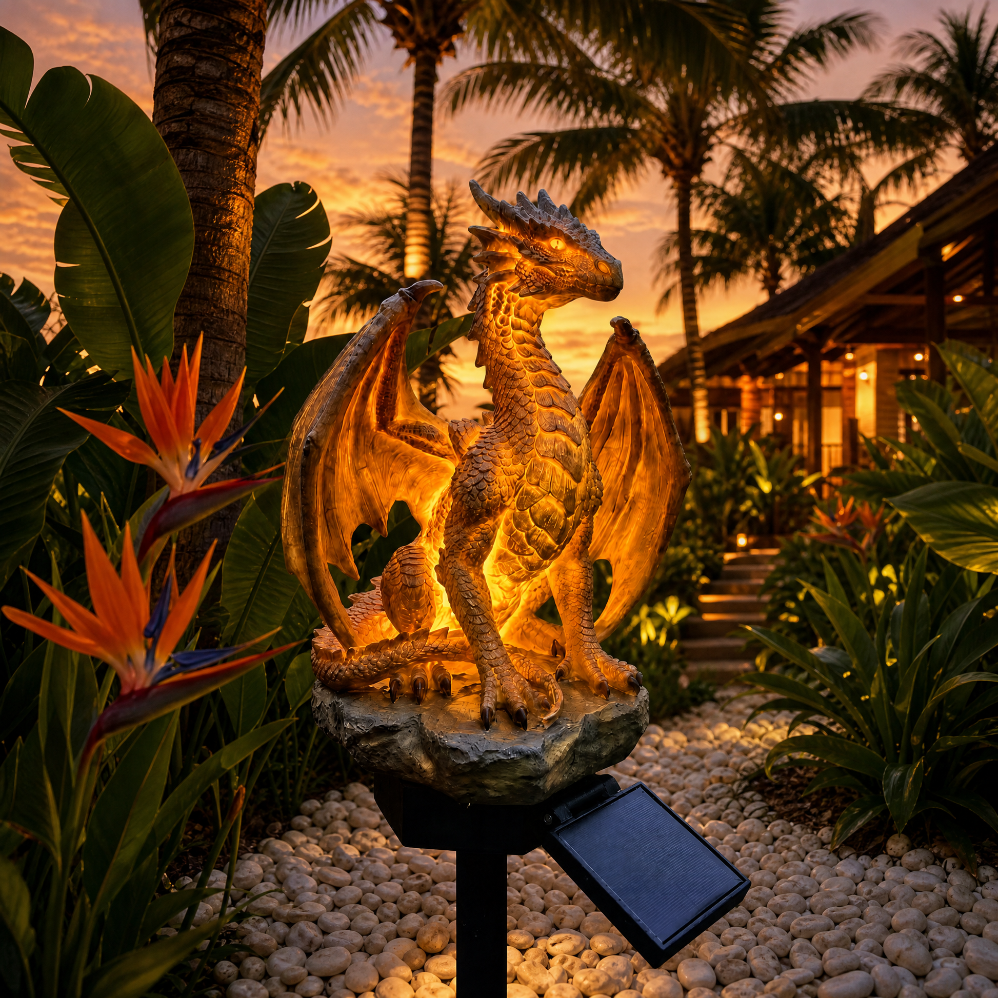 DragonFlame – Solar LED Garden Statue