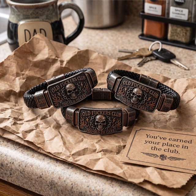 IronRebel – Skull Bracelet & Vintage Cap Set