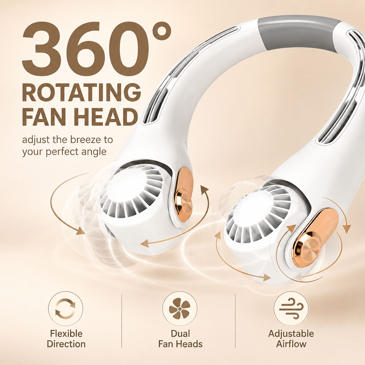 BreezeVanta – 360° Portable Neck Fan