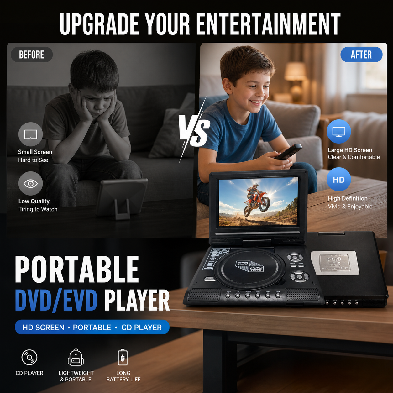 CinePort – 7.8-Inch HD Travel Entertainment Player