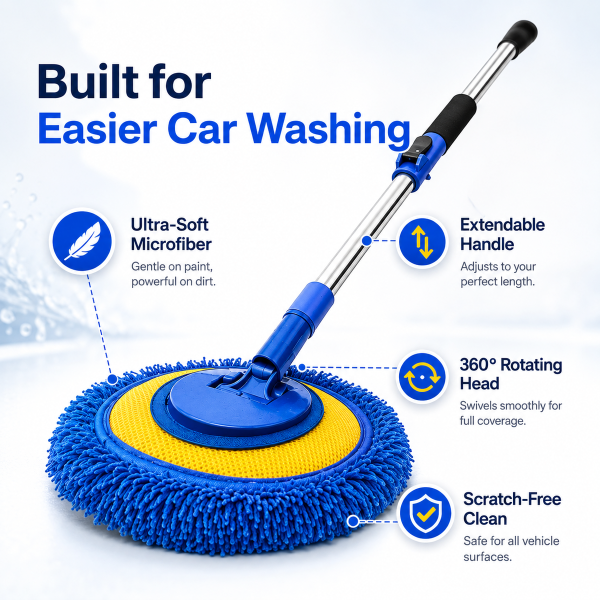 AutoSweep – Telescopic Vehicle Wash Mop