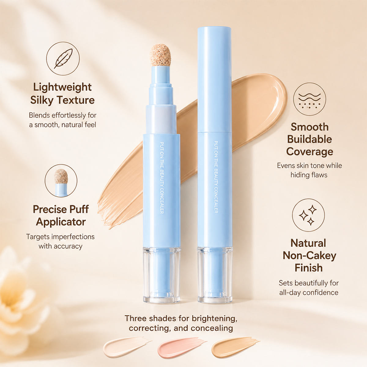 VelouraSkin – Dual-Effect Concealer & Powder Foundation