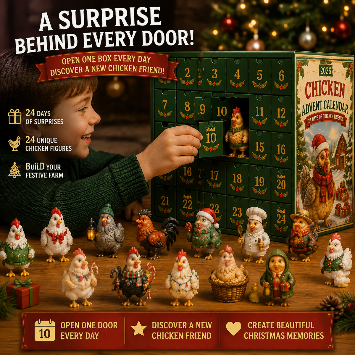 MerryChicks – 24-Day Christmas Chicken Collection