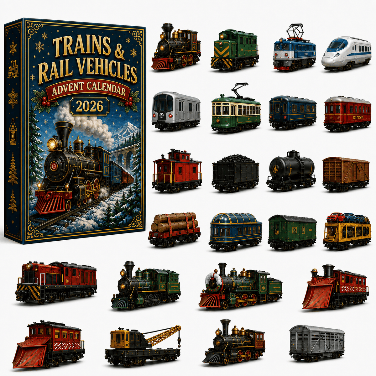 RailCrest – 24-Day Trains & Rail Vehicles Advent Calendar 2026