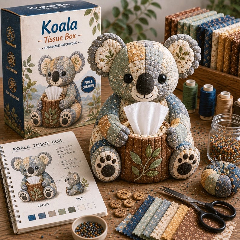 CraftHaven – DIY Quilted Sea Animal Tissue Box Kit