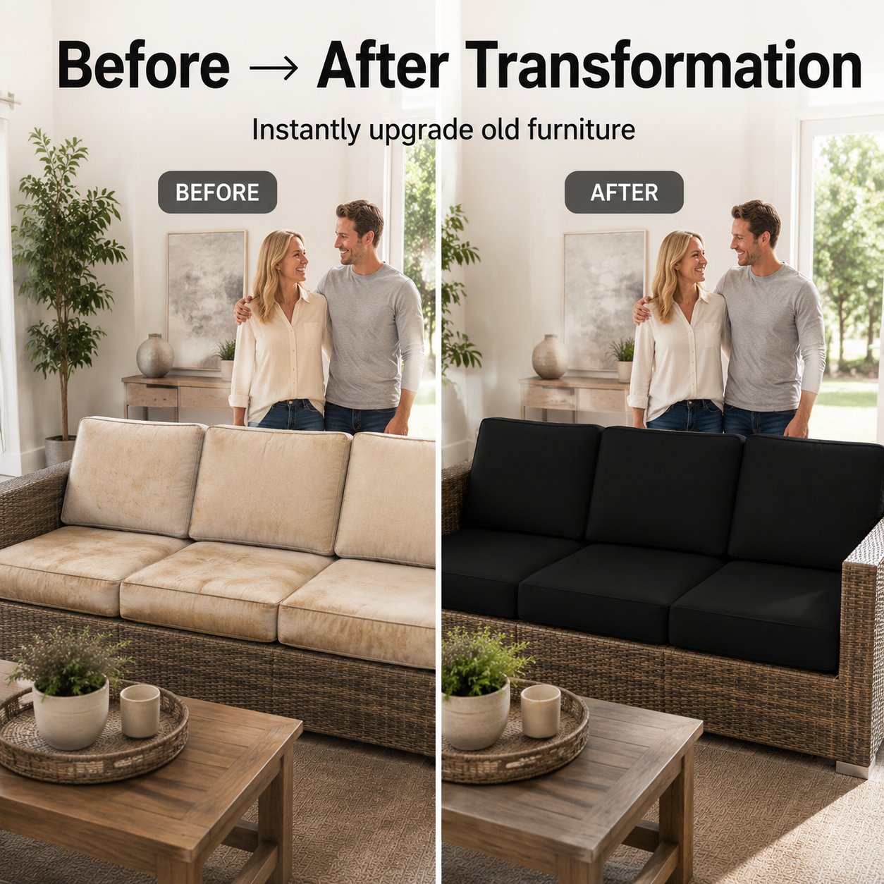 CushionLuxe – Stretch Sofa & Outdoor Cushion Covers