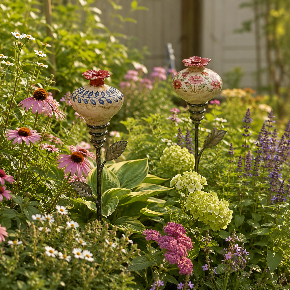 HummingbirdHaven – Retro Floral Garden Feeder